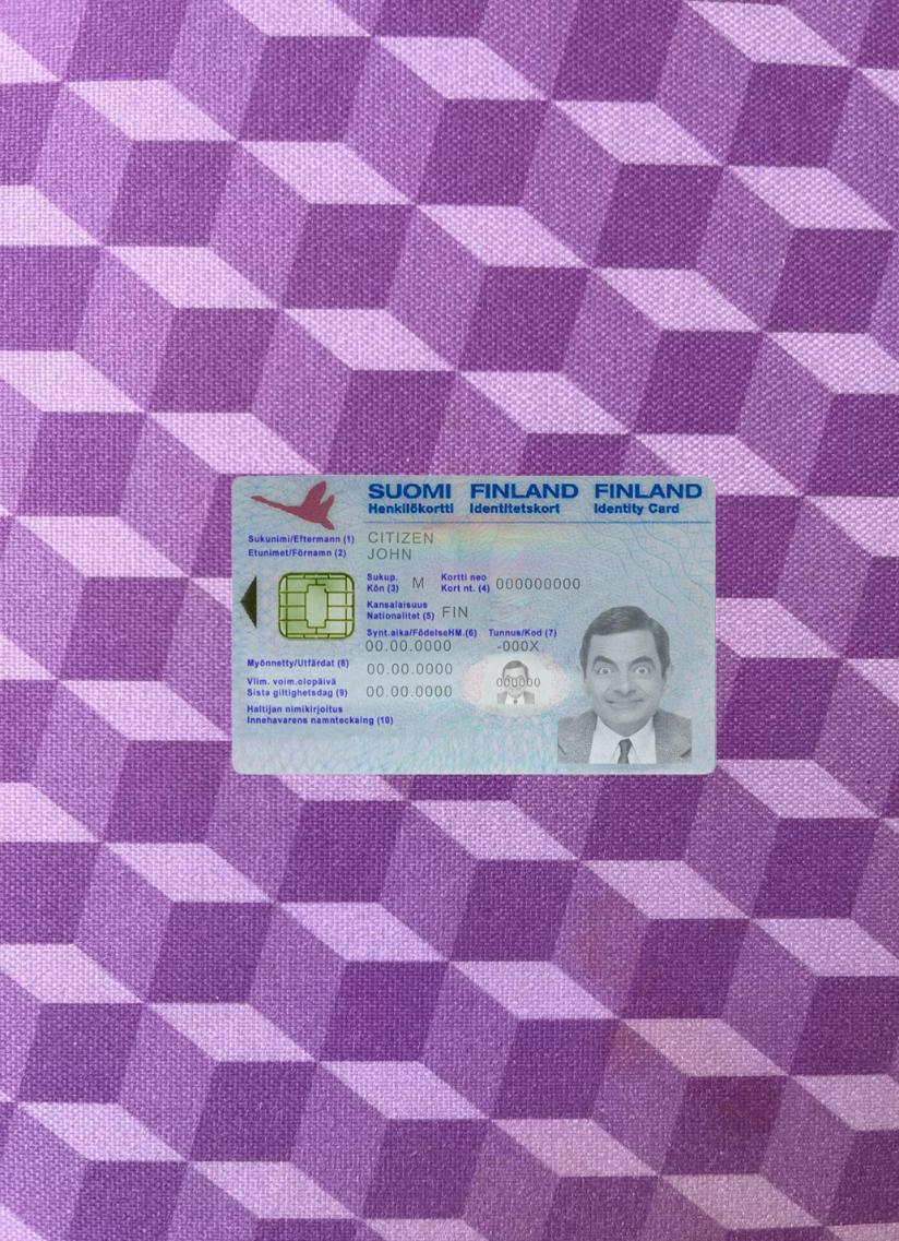 Blank Finland ID version 2 photolook example